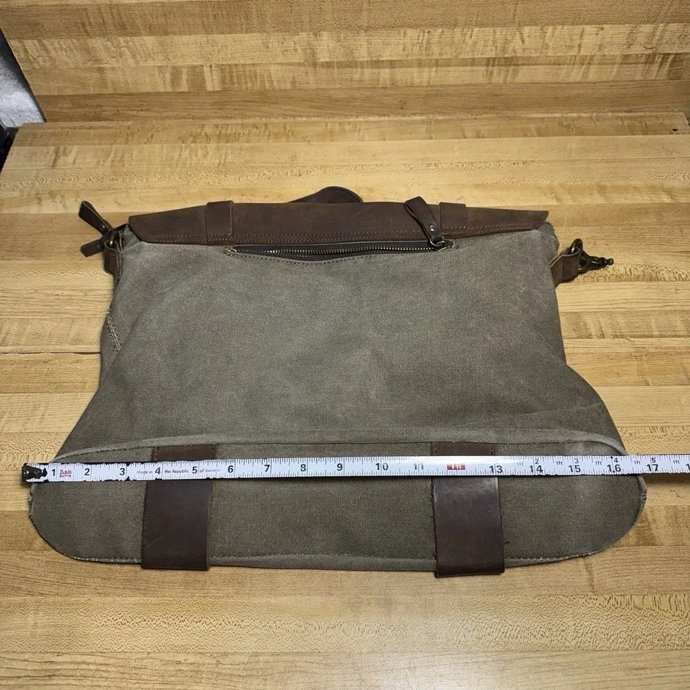 Gootium Canvas Messenger Bag Metal Buckle Crossbody Satchel Military Adjustable